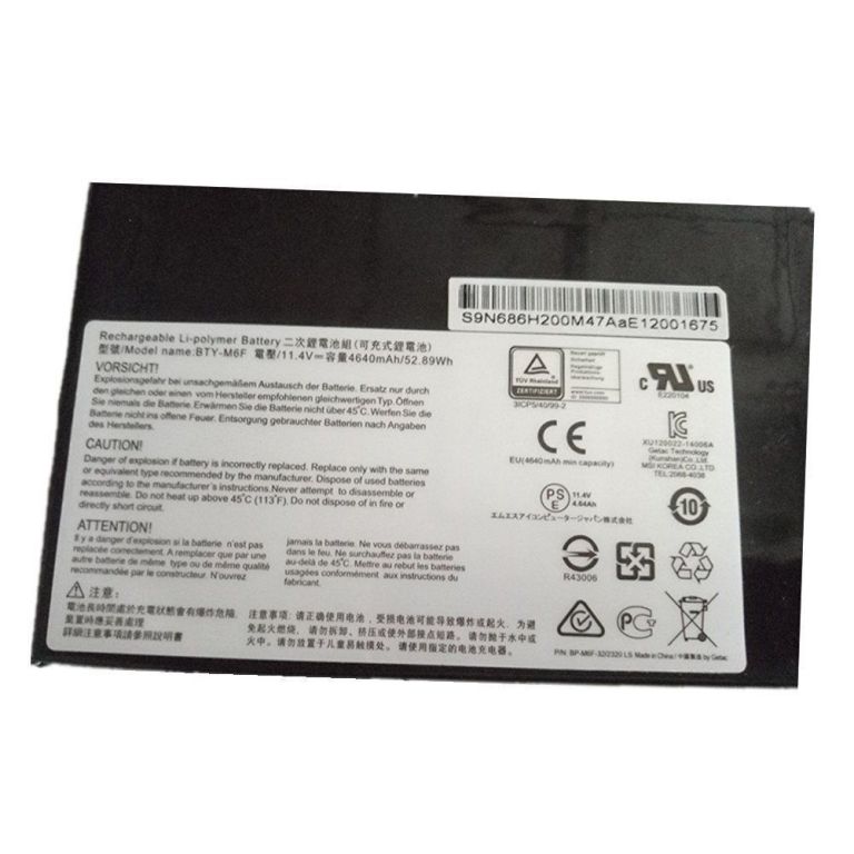 Батерия за лаптоп BTY-M6F MSI GS60 MS-16H2 2PL 6QE 2QE 6QC 6QC-257XCN （съвместима）